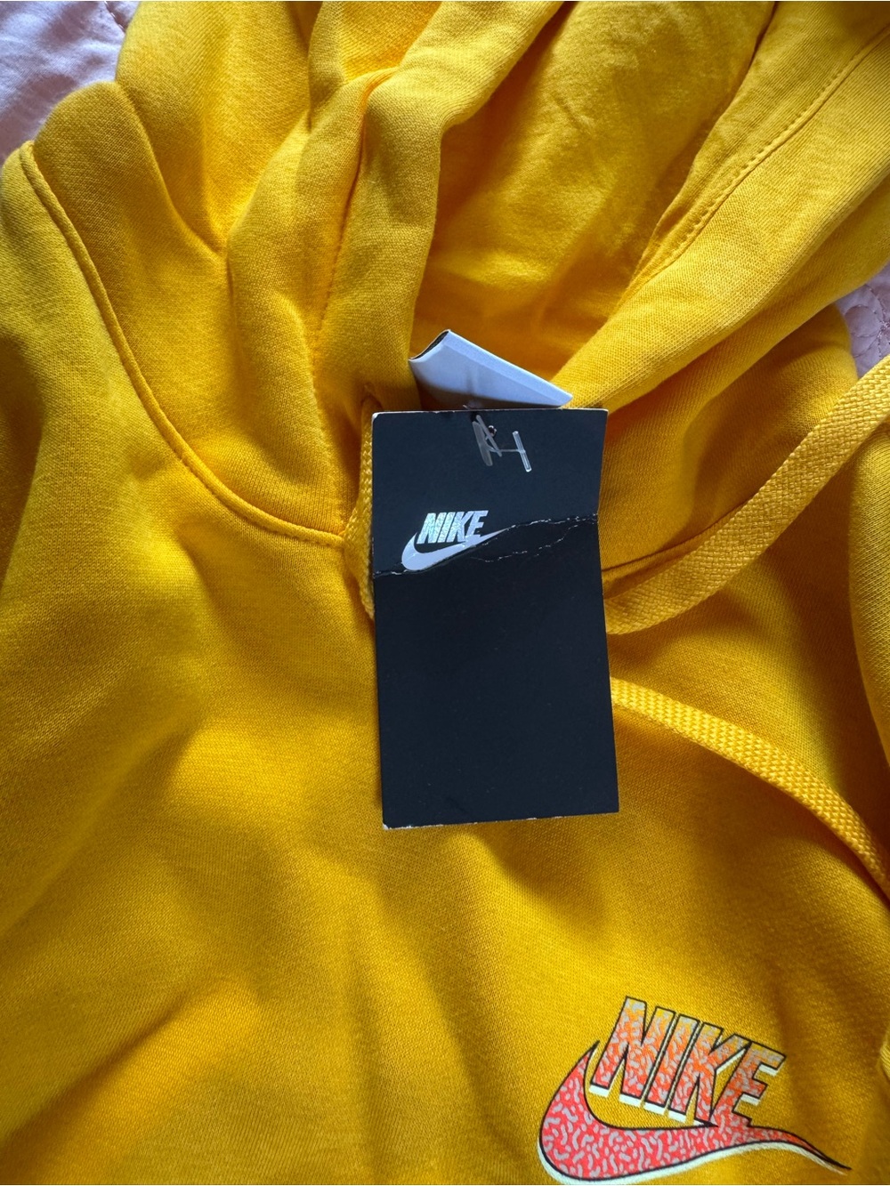 Nike Yellow Pullover Hoodie - Picture 3 of 4